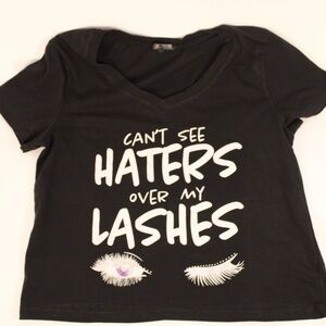 Sistas "Can’t See Haters Over My Lashes" Graphic Tee - Size L